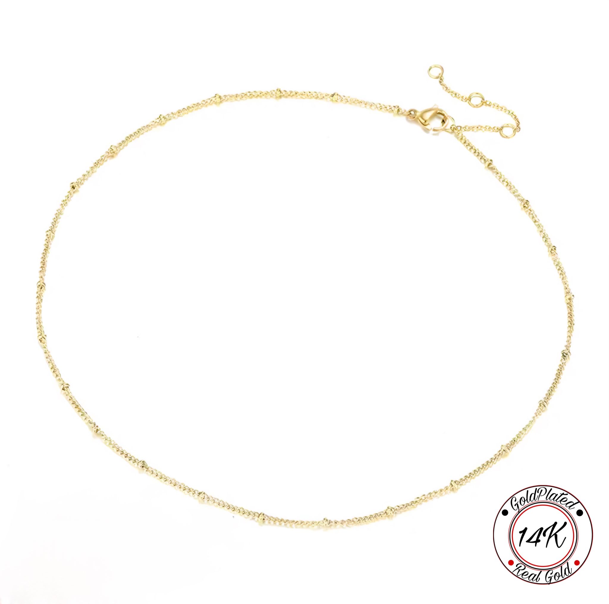 Borasi Minimalistische Ketting 14K Goldplated